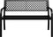 vidaXL - Tuinbankje - 119 - cm - staal - zwart