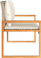 vidaXL - Tuinbankje - met - kussen - poly - rattan - en - acaciahout - gemengd - beige