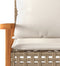 vidaXL - Tuinbankje - met - kussen - poly - rattan - en - acaciahout - gemengd - beige