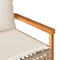 vidaXL - Tuinbankje - met - kussen - poly - rattan - en - acaciahout - gemengd - beige
