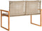 vidaXL - Tuinbankje - met - kussen - poly - rattan - en - acaciahout - gemengd - beige
