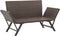 vidaXL - Tuinbankje - met - kussens - 176 - cm - poly - rattan - bruin
