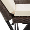 vidaXL - Tuinbankje - met - kussens - 176 - cm - poly - rattan - bruin