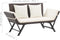 vidaXL - Tuinbankje - met - kussens - 176 - cm - poly - rattan - bruin