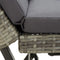 vidaXL - Tuinbankje - met - kussens - 176 - cm - poly - rattan - grijs