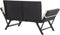 vidaXL - Tuinbankje - met - kussens - 176 - cm - poly - rattan - zwart