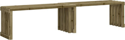 vidaXL - Tuinbankje - verlengbaar - 212,5x40,5x45 - cm - geïmpregneerd - hout