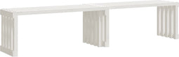 vidaXL - Tuinbankje - verlengbaar - 212,5x40,5x45 - cm - massief - grenenhout - wit