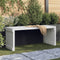 vidaXL - Tuinbankje - verlengbaar - 212,5x40,5x45 - cm - massief - grenenhout - wit