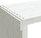 vidaXL - Tuinbankje - verlengbaar - 212,5x40,5x45 - cm - massief - grenenhout - wit