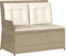 vidaXL - Tuinbankje - verstelbaar - met - kussens - poly - rattan - beige