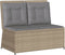 vidaXL - Tuinbankje - verstelbaar - met - kussens - poly - rattan - beige
