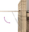 vidaXL - Tuinbankje - verstelbaar - met - kussens - poly - rattan - beige