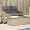 vidaXL - Tuinbankje - verstelbaar - met - kussens - poly - rattan - beige