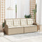 vidaXL - Tuinbankje - verstelbaar - met - kussens - poly - rattan - beige