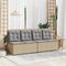 vidaXL - Tuinbankje - verstelbaar - met - kussens - poly - rattan - beige