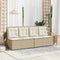 vidaXL - Tuinbankje - verstelbaar - met - kussens - poly - rattan - beige