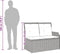 vidaXL - Tuinbankje - verstelbaar - met - kussens - poly - rattan - beige