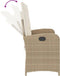 vidaXL - Tuinbankje - verstelbaar - met - kussens - poly - rattan - beige