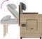 vidaXL - Tuinbankje - verstelbaar - met - kussens - poly - rattan - beige