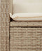 vidaXL - Tuinbankje - verstelbaar - met - kussens - poly - rattan - beige