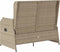 vidaXL - Tuinbankje - verstelbaar - met - kussens - poly - rattan - beige