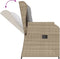 vidaXL - Tuinbankje - verstelbaar - met - kussens - poly - rattan - beige