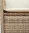 vidaXL - Tuinbankje - verstelbaar - met - kussens - poly - rattan - beige