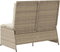 vidaXL - Tuinbankje - verstelbaar - met - kussens - poly - rattan - beige