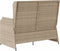 vidaXL - Tuinbankje - verstelbaar - met - kussens - poly - rattan - beige