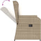 vidaXL - Tuinbankje - verstelbaar - met - kussens - poly - rattan - beige