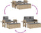 vidaXL - Tuinbankje - verstelbaar - met - kussens - poly - rattan - beige
