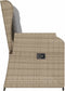 vidaXL - Tuinbankje - verstelbaar - met - kussens - poly - rattan - beige