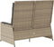 vidaXL - Tuinbankje - verstelbaar - met - kussens - poly - rattan - beige