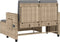 vidaXL - Tuinbankje - verstelbaar - met - kussens - poly - rattan - beige