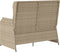 vidaXL - Tuinbankje - verstelbaar - met - kussens - poly - rattan - beige