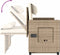 vidaXL - Tuinbankje - verstelbaar - met - kussens - poly - rattan - beige