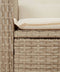vidaXL - Tuinbankje - verstelbaar - met - kussens - poly - rattan - beige