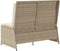 vidaXL - Tuinbankje - verstelbaar - met - kussens - poly - rattan - beige