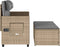 vidaXL - Tuinbankje - verstelbaar - met - kussens - poly - rattan - beige