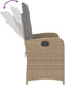 vidaXL - Tuinbankje - verstelbaar - met - kussens - poly - rattan - beige