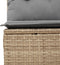 vidaXL - Tuinbankje - verstelbaar - met - kussens - poly - rattan - beige