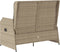 vidaXL - Tuinbankje - verstelbaar - met - kussens - poly - rattan - beige