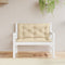vidaXL - Tuinbankkussen - 100x(50+50)x7 - cm - oxford - stof - beige