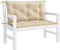 vidaXL - Tuinbankkussen - 100x(50+50)x7 - cm - oxford - stof - beige