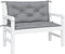 vidaXL - Tuinbankkussen - 100x(50+50)x7 - cm - oxford - stof - grijs
