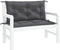 vidaXL - Tuinbankkussen - 100x(50+50)x7 - cm - oxford - stof - antracietkleurig