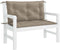 vidaXL - Tuinbankkussen - 100x(50+50)x7 - cm - oxford - stof - taupe