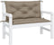 vidaXL - Tuinbankkussen - 100x(50+50)x7 - cm - oxford - stof - taupe