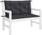 vidaXL - Tuinbankkussen - 100x(50+50)x7 - cm - oxford - stof - zwart